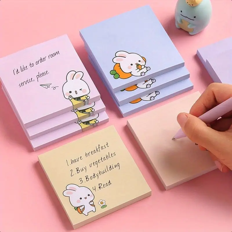 4pcs/set Rabbit Self-Adhesive Notebooks 80 Sheets - Image 2