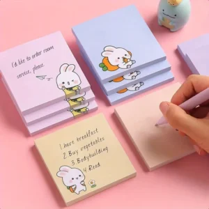 4pcs/set Rabbit Self-Adhesive Notebooks 80 Sheets