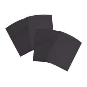 2 Pocket Folder with Prongs, 1 Side Printed, Black, 50 pack