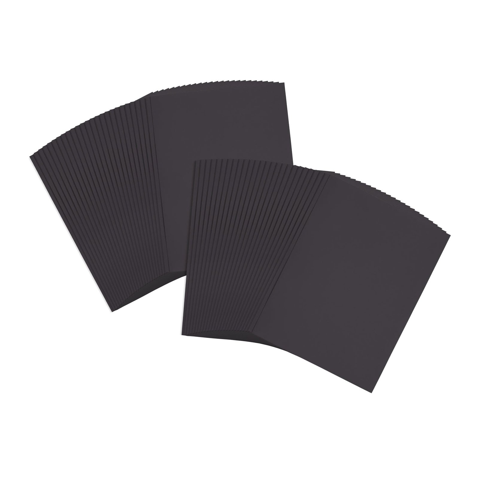 2 Pocket Folder with Prongs, 1 Side Printed, Black, 50 pack