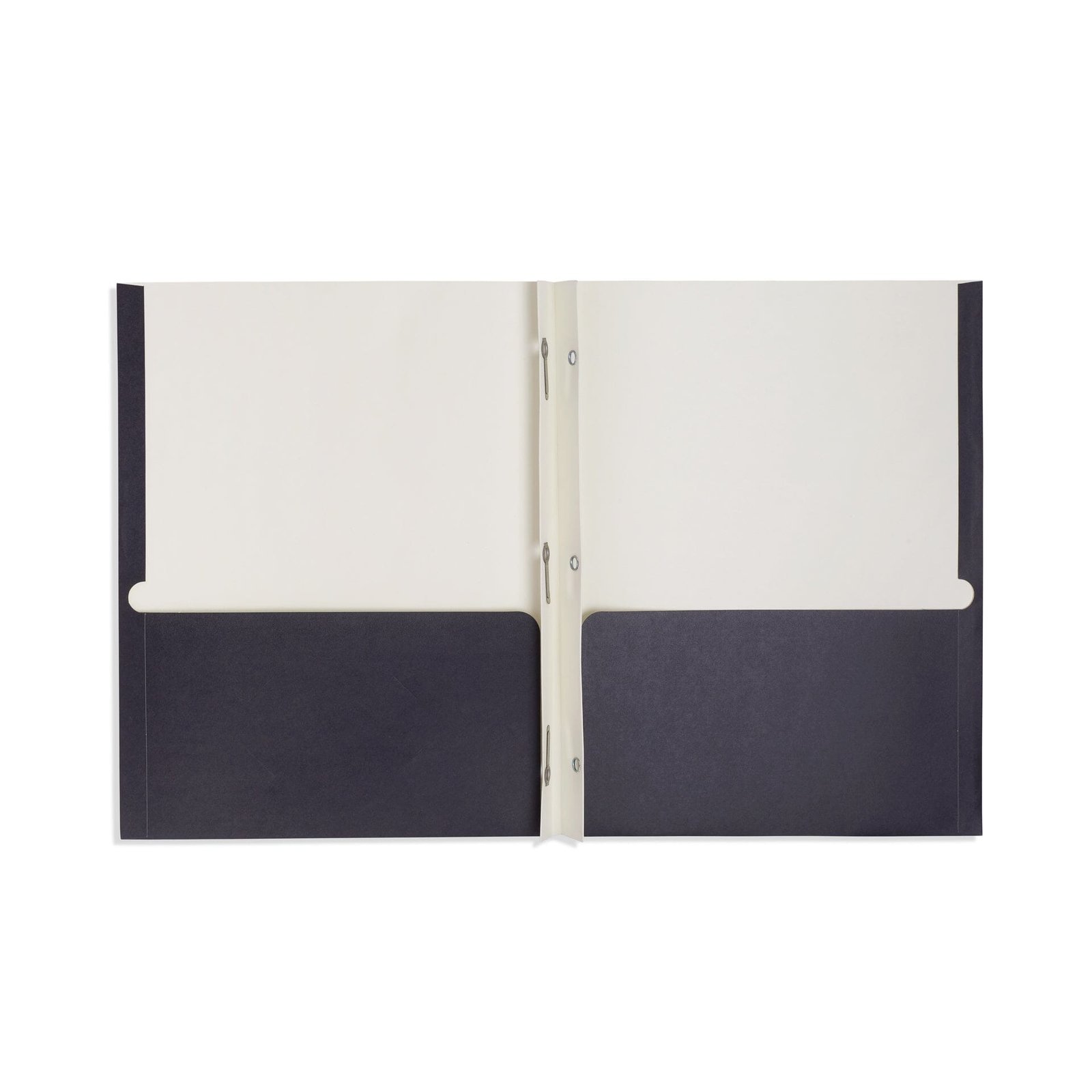 2 Pocket Folder with Prongs, 1 Side Printed, Black, 50 pack - Image 4