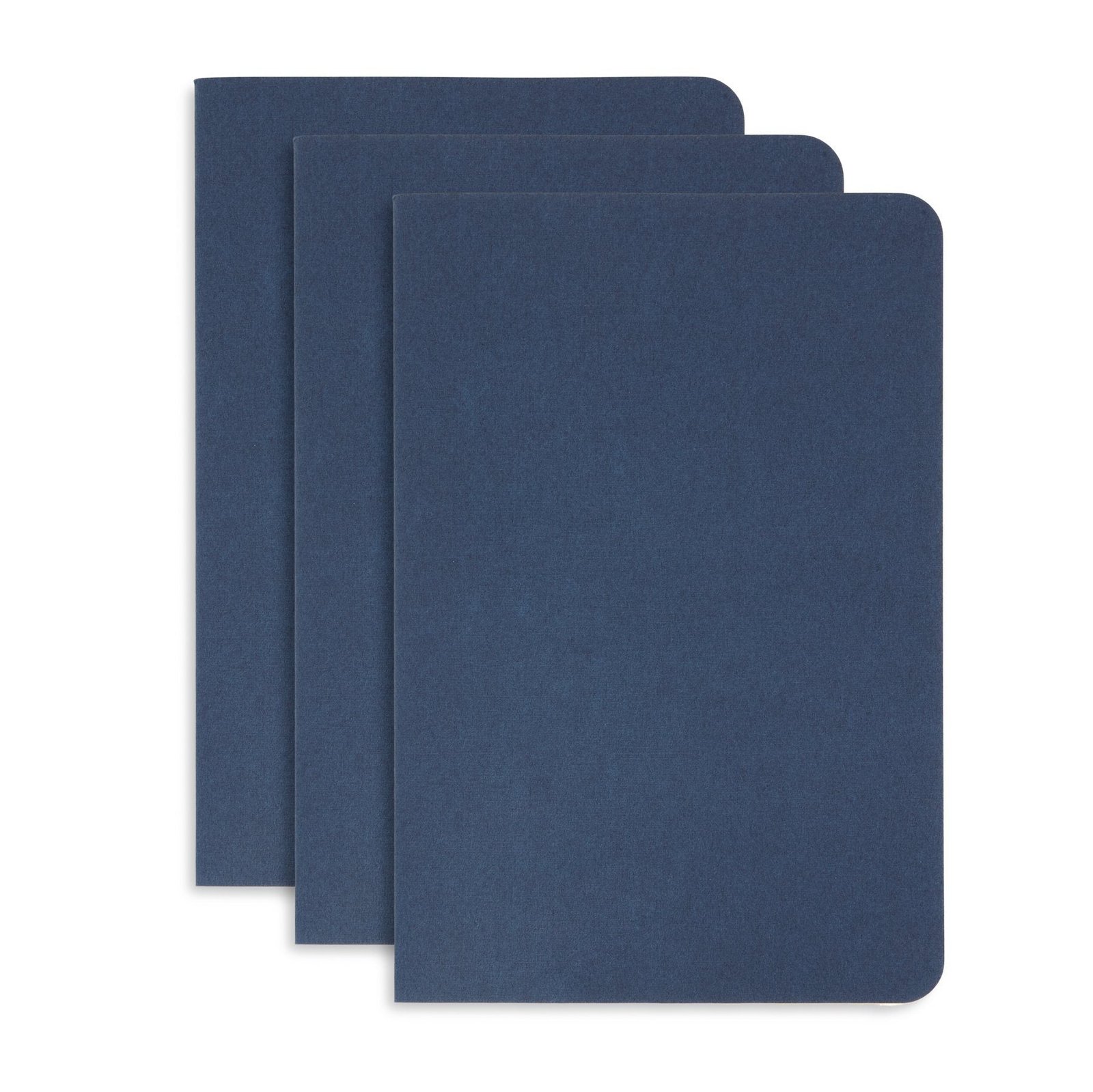 Navy Linen Executive Journals, Lined Paper, 32-Sheet, 3 Pack - Image 2