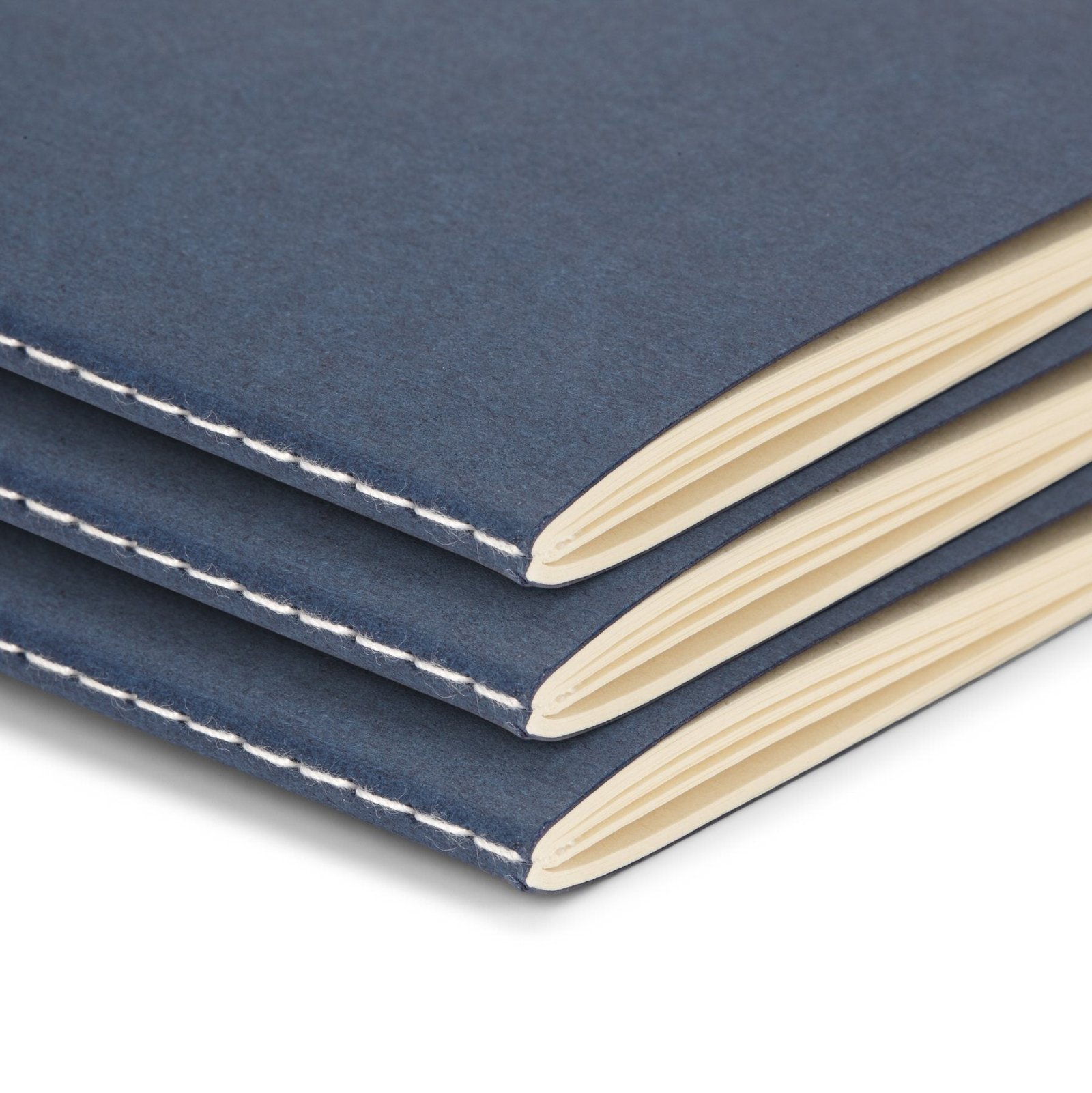 Navy Linen Executive Journals, Lined Paper, 32-Sheet, 3 Pack - Image 3