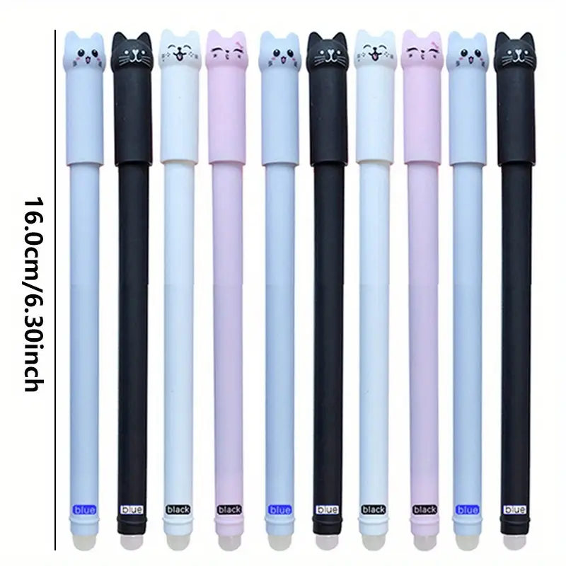 24 Pack Cat Themed Erasable Gel Pens - Image 5