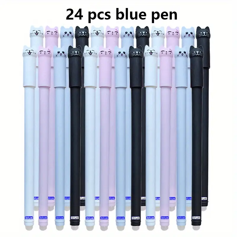 24 Pack Cat Themed Erasable Gel Pens - Image 6