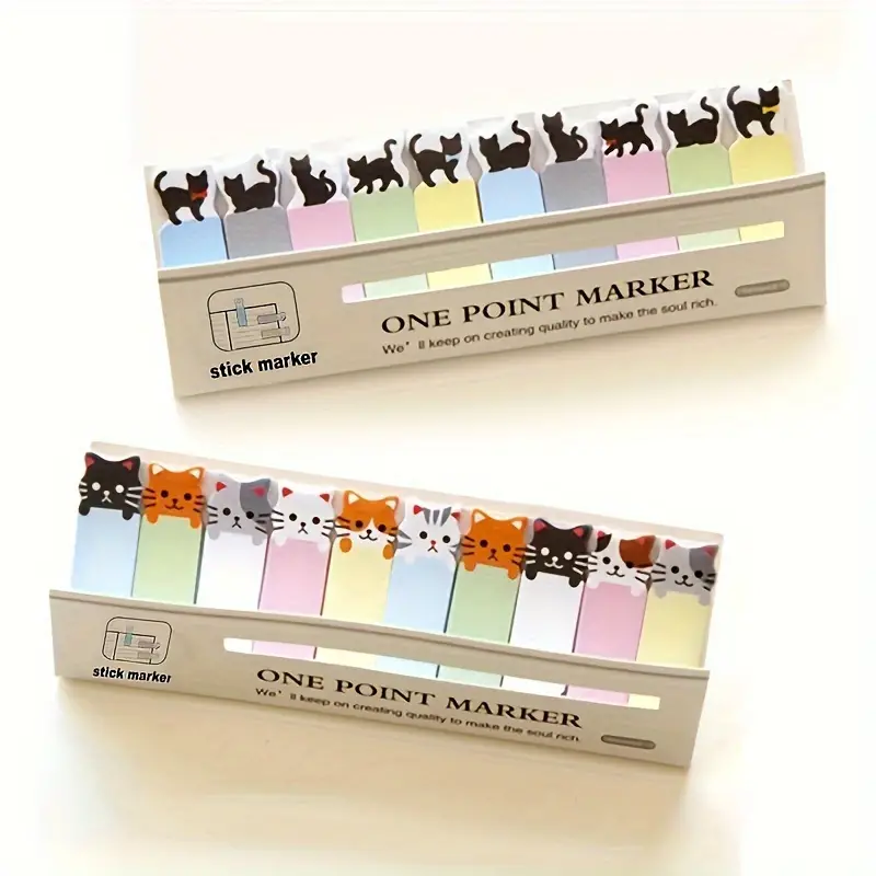 150 Sheets/Pack, Random Cute Cat-Themed Sticky Notes Set