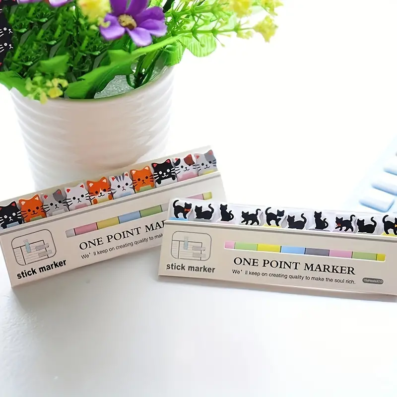 150 Sheets/Pack, Random Cute Cat-Themed Sticky Notes Set - Image 3