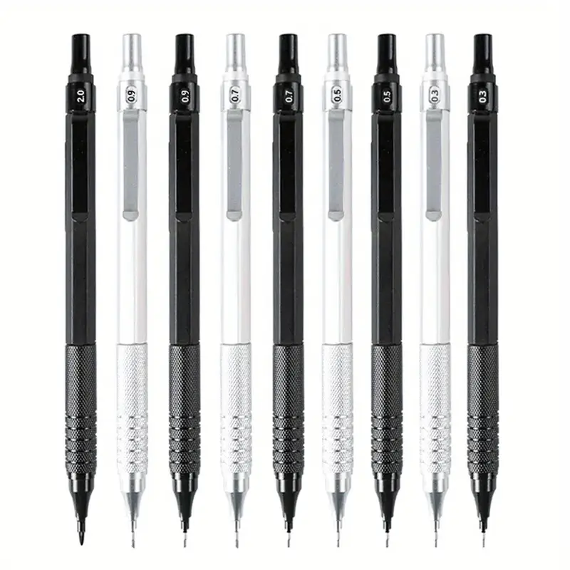 2 Pencils/set Low Center of Gravity Metal Mechanical Pencil Set - Image 4