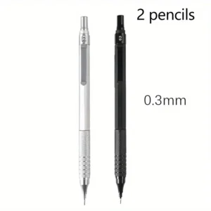 2 Pencils/set Low Center of Gravity Metal Mechanical Pencil Set