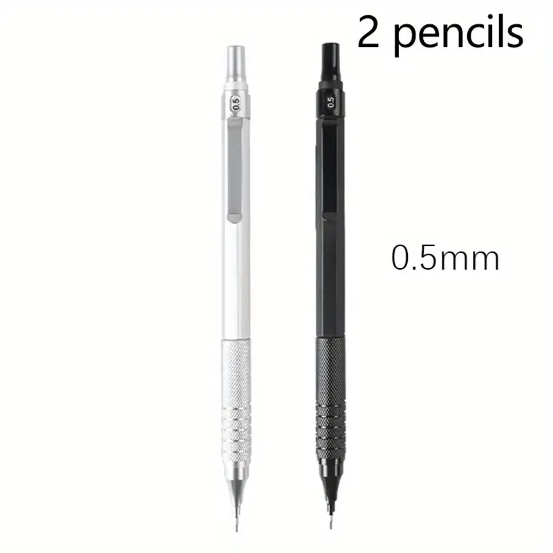2 Pencils/set Low Center of Gravity Metal Mechanical Pencil Set - Image 5