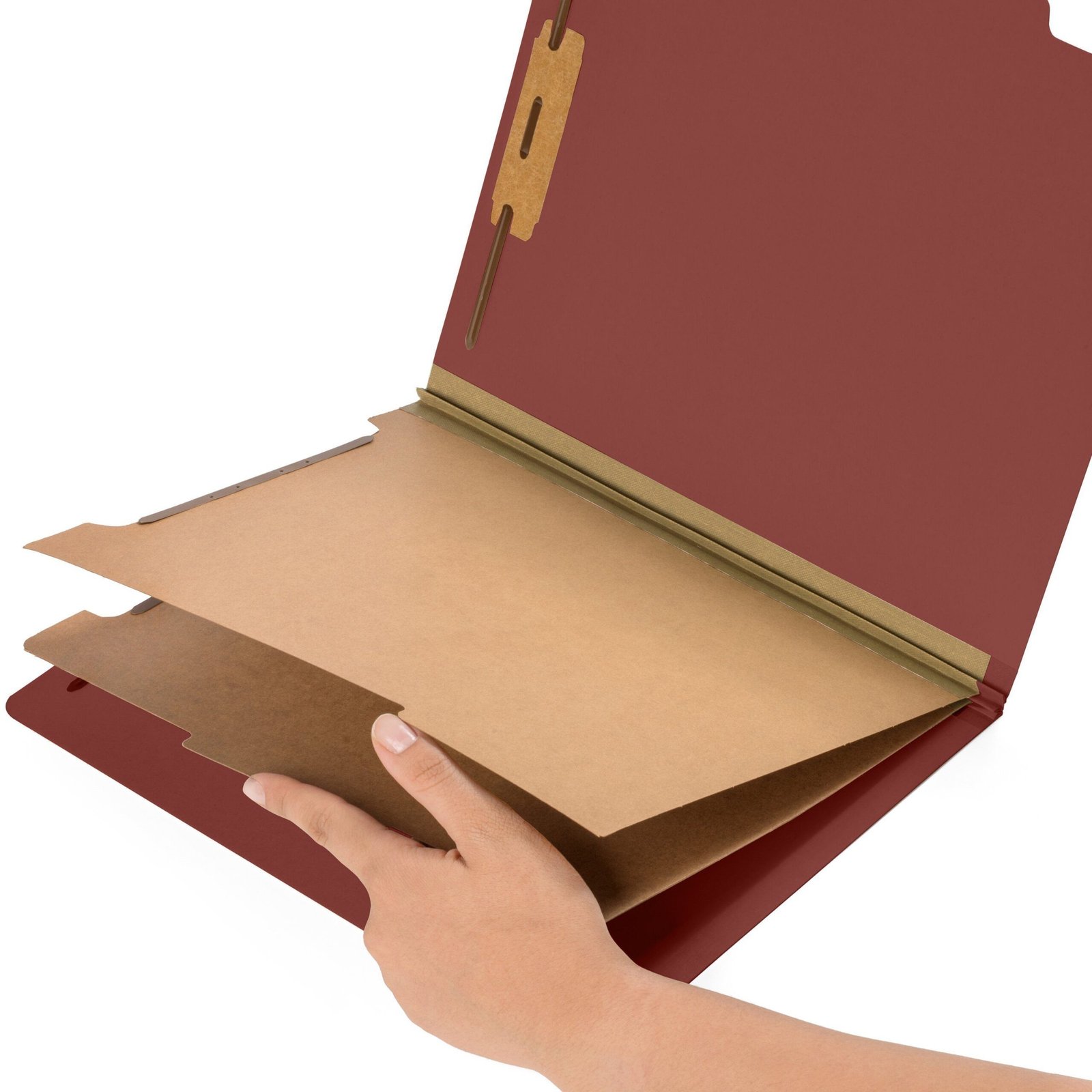 30 Letter Size Red Classification Folders, 2 Dividers, 30-Pack - Image 5