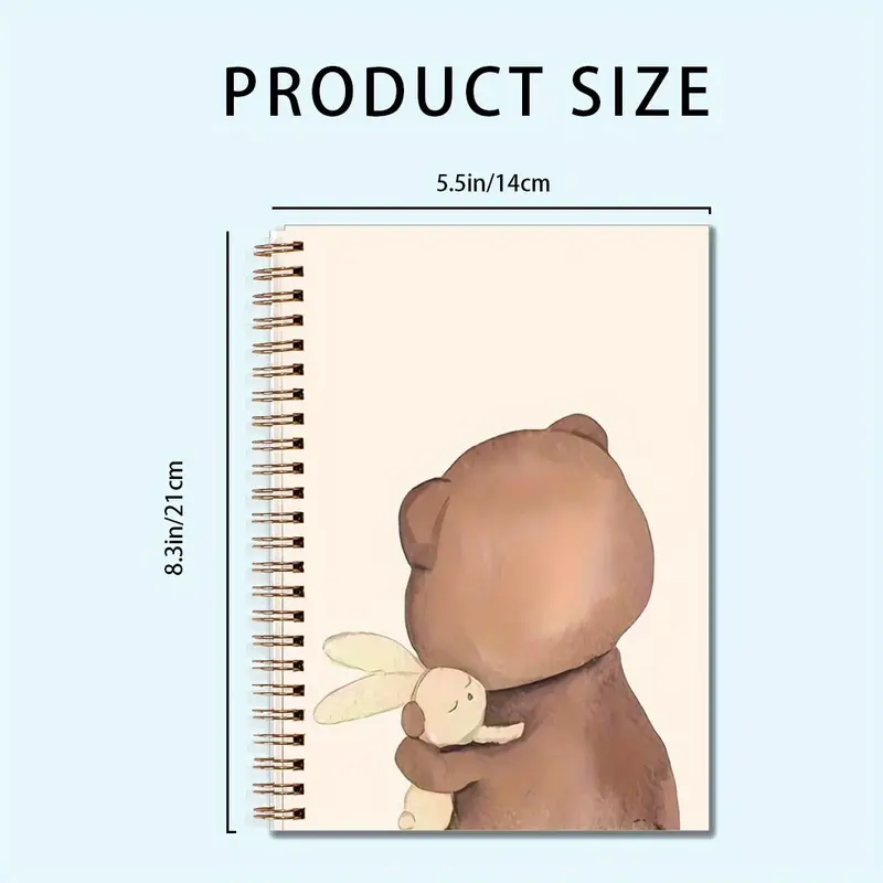 1pc Weekly Planner Cute Bear Hug JournalDaily Planner - Image 3
