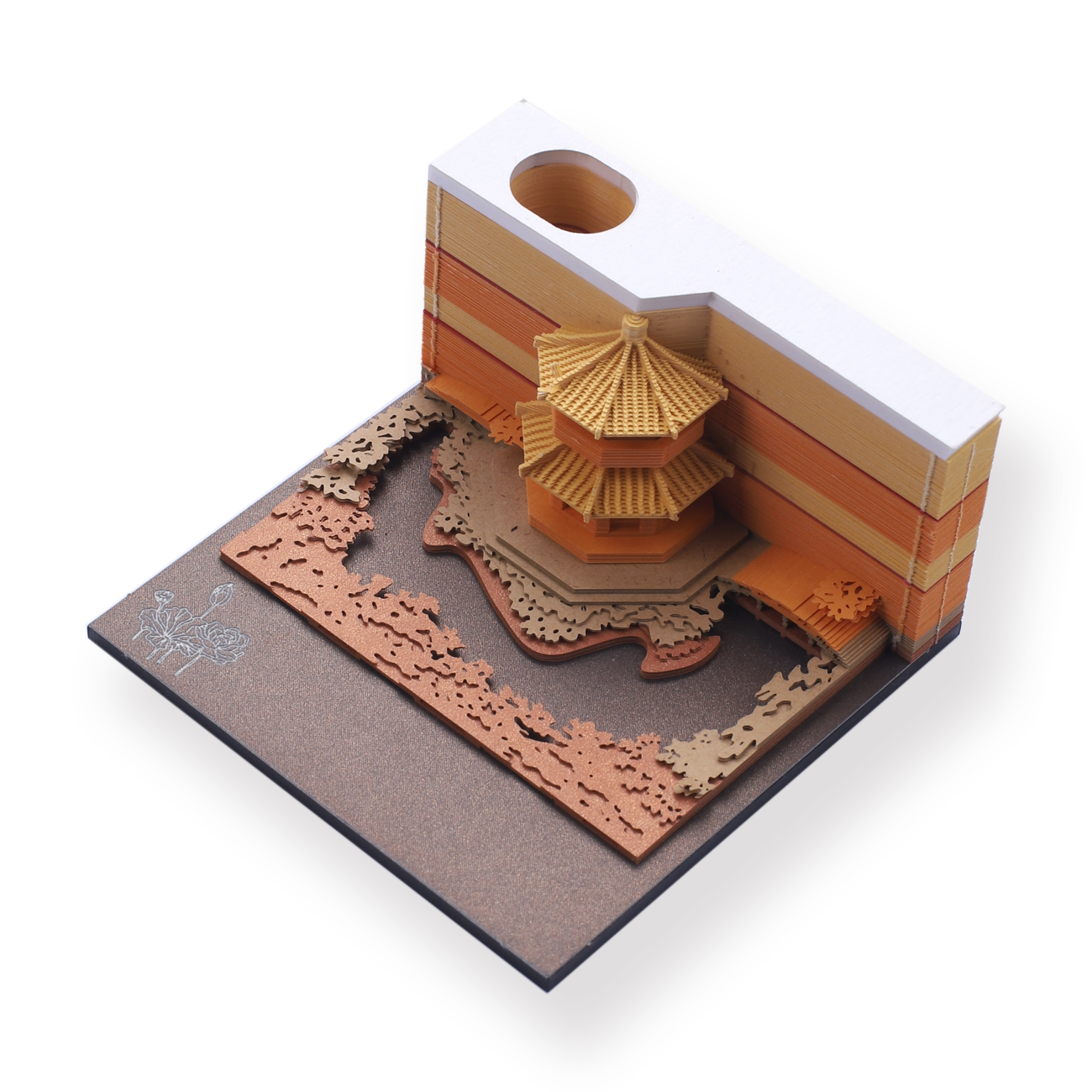 3D Memo Pad - Golden Garden