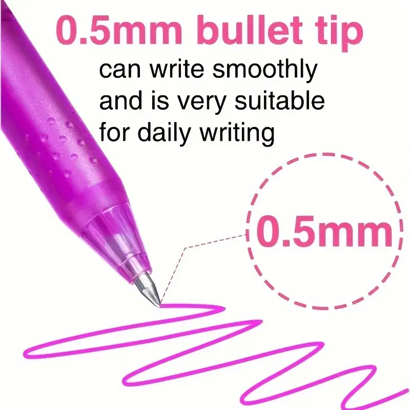 8pcs Colorful Erasable Gel Pens 0.5mm - Image 4