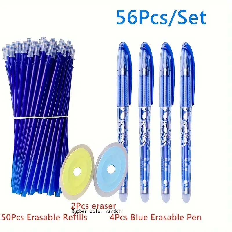 1 Pack Erasable Gel Pen Set, Erasable Pens + Refills + Erasers 0.5mm Erasable Pen Office School Stationery - Image 7