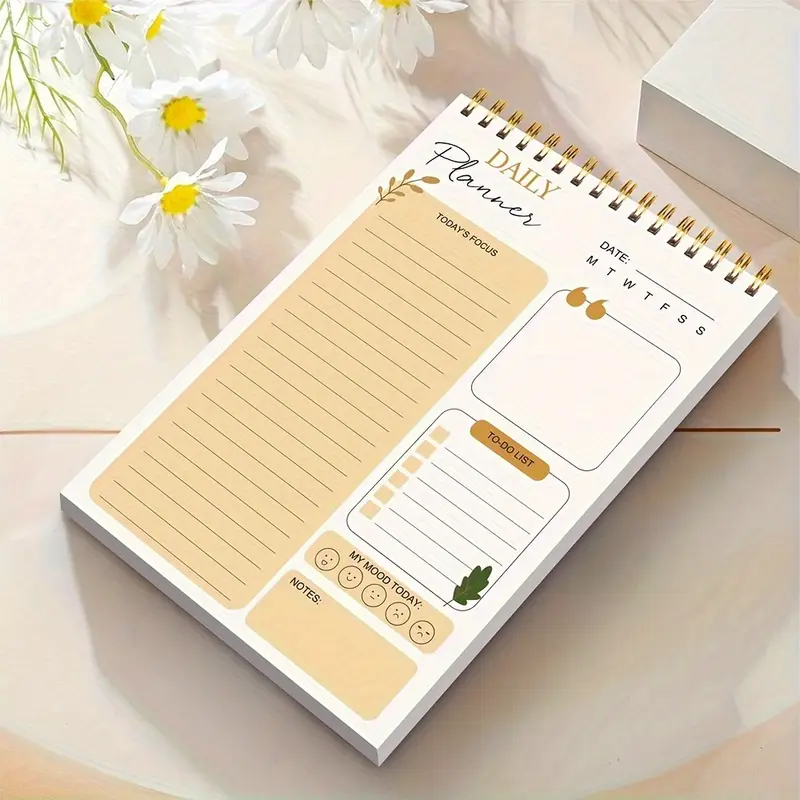 Spiral Daily Planner with Hourly Schedule