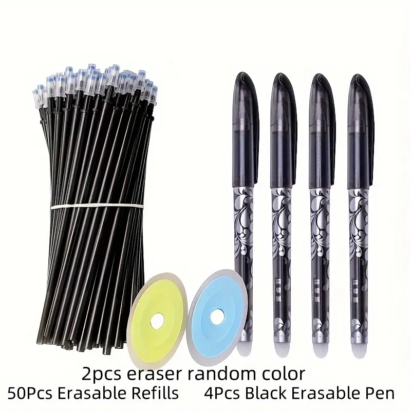 1 Pack Erasable Gel Pen Set, Erasable Pens + Refills + Erasers 0.5mm Erasable Pen Office School Stationery - Image 6