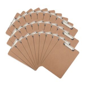 Hardboard Clipboards, Letter Size, Low Profile Clip, 30 Pack