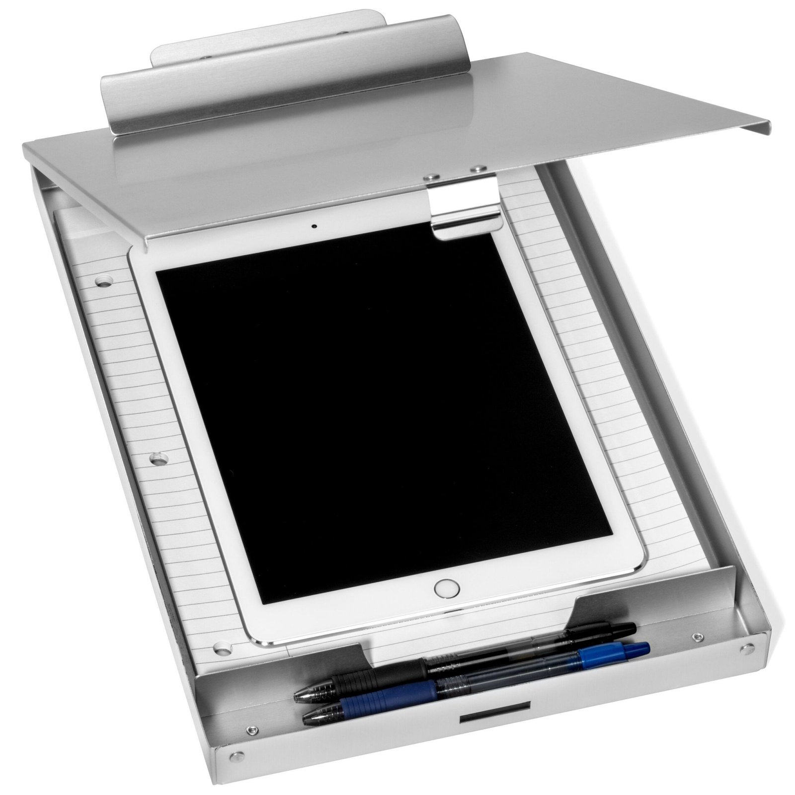 Aluminum Storage Clipboard, 1 Compartment, Large Clip - Image 4