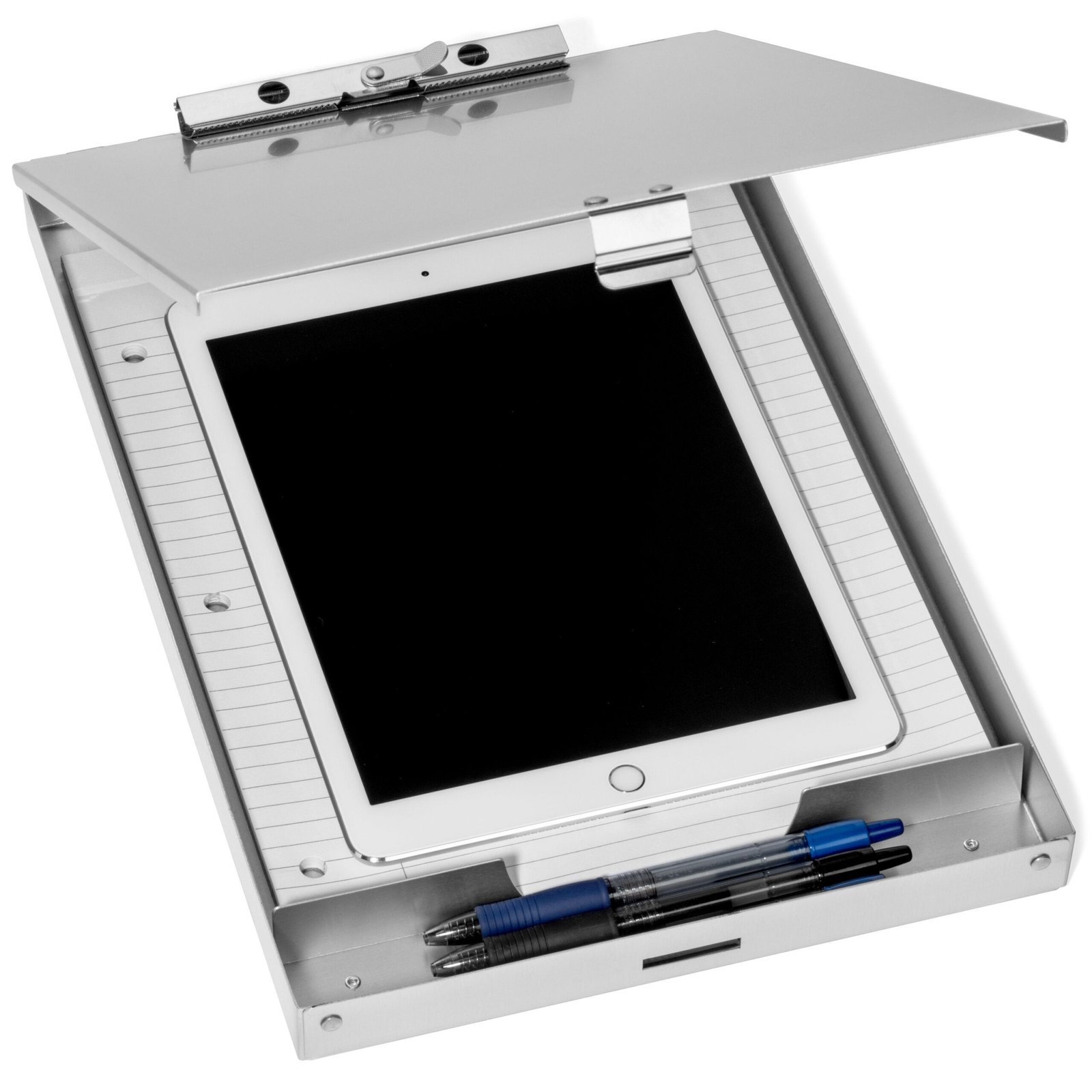 Aluminum Storage Clipboard, 1 Compartment, Small Clip - Image 4