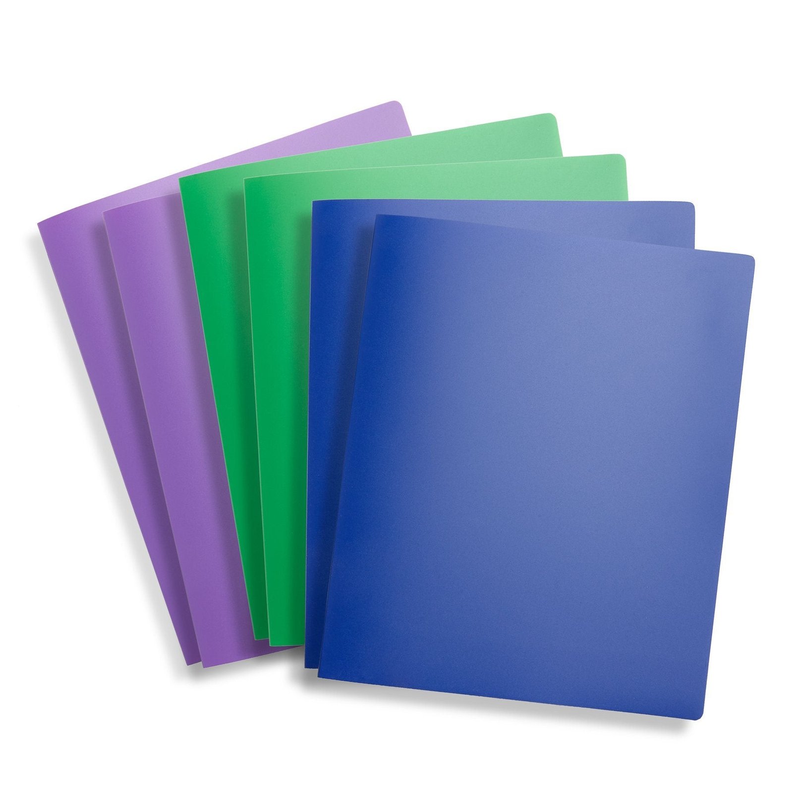 1" Flexible Plastic Binder, O-Ring, Assorted Colors, 6 Pack - Image 2