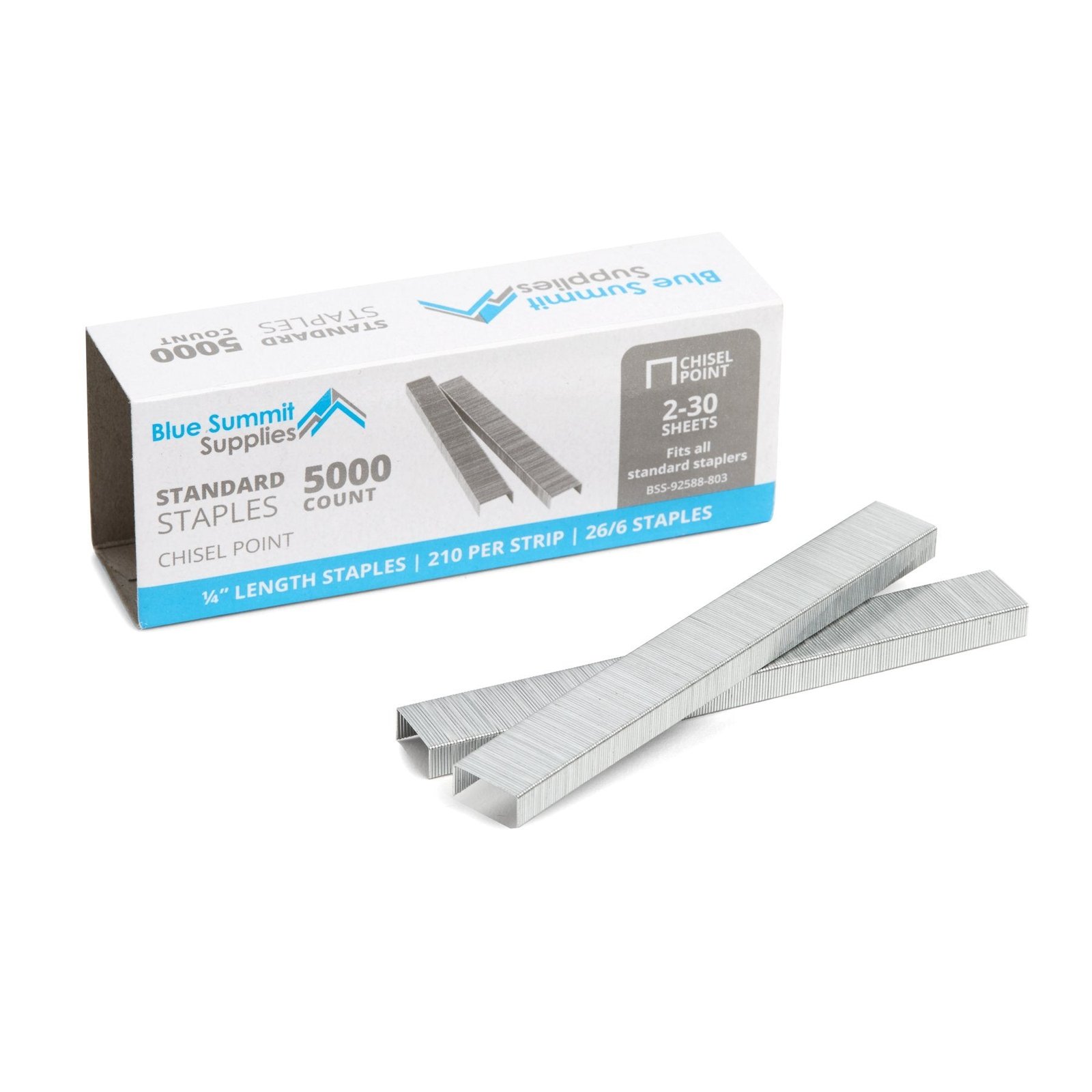 Standard Staples, 1/4" Staple Size, 5000/Box, 10/Pack - Image 3