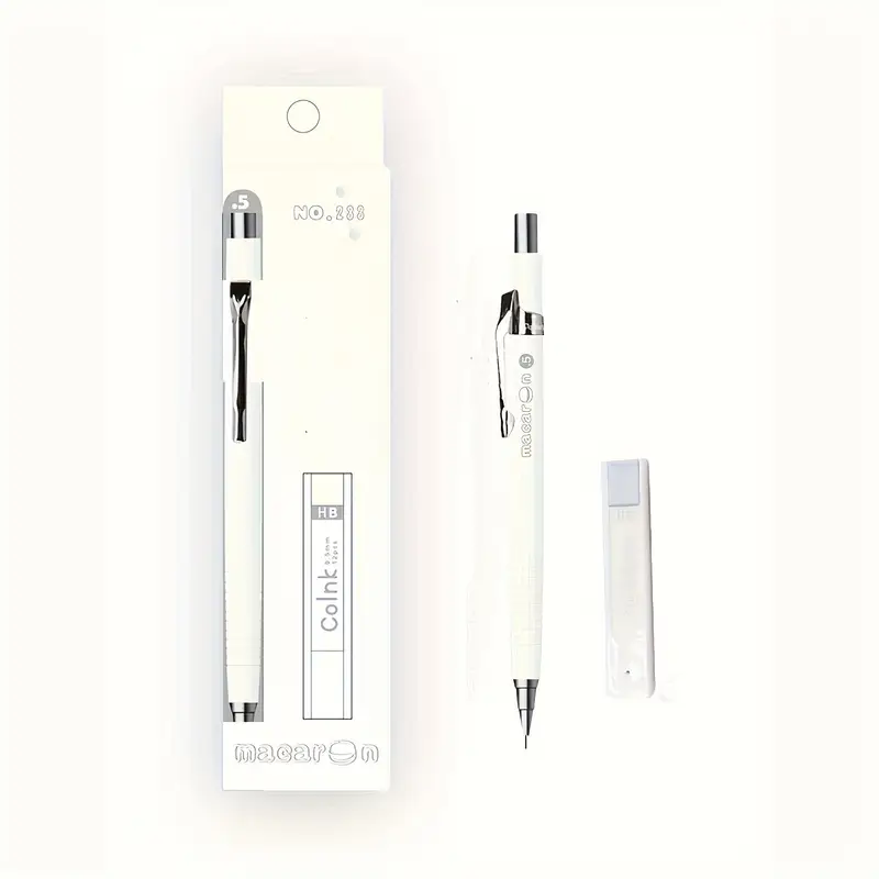 HB 0.5mm Macaron Color Mechanical Pencil Set with Extra Lead - Image 6