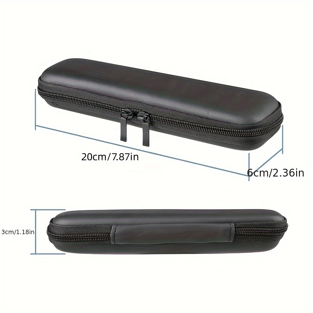 1pc Black Pencil Holder Pen Case EVA Hard Shell Stylus Earphone Pouch Stationery Cover Box Makeup Storage Bag Office Use - Image 4