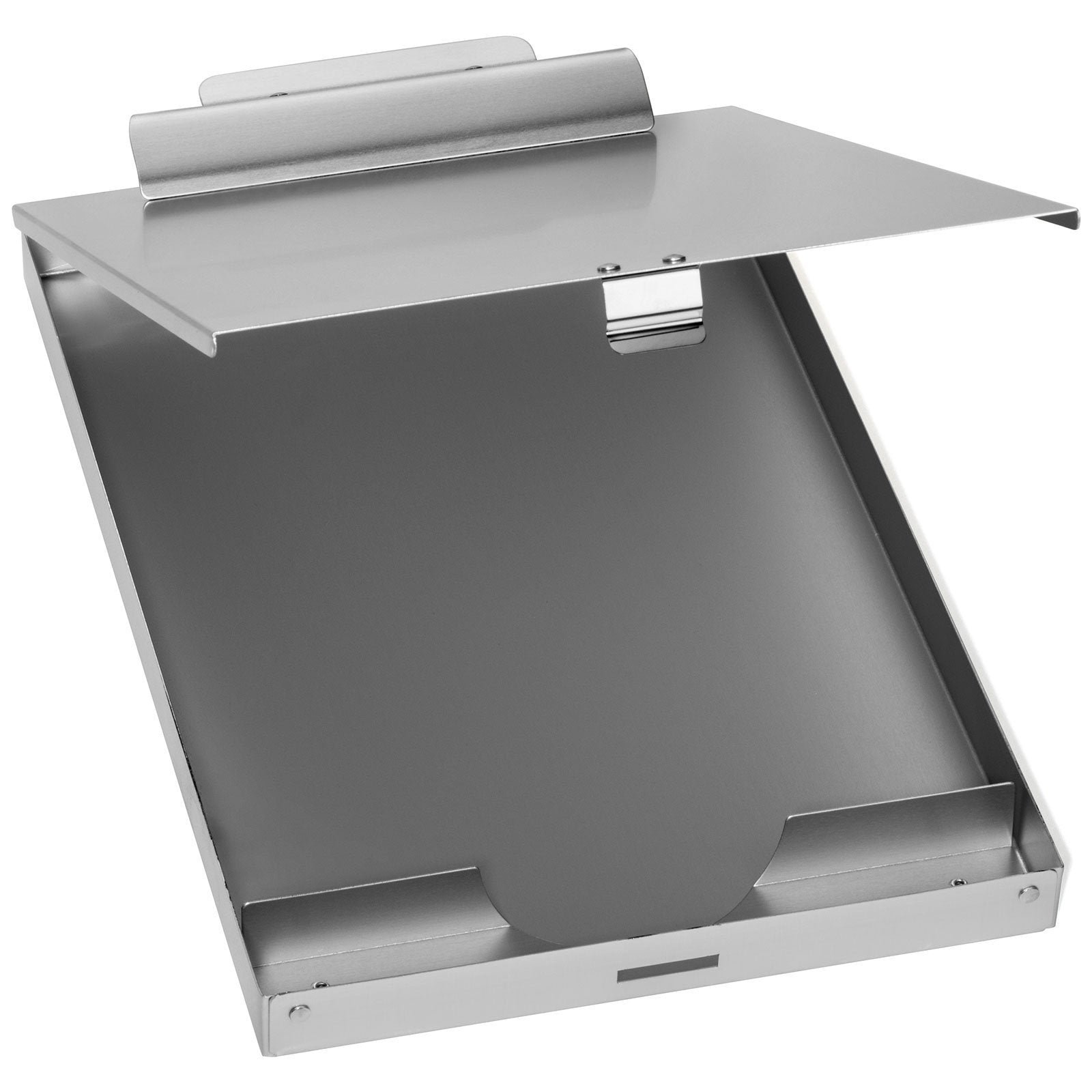 Aluminum Storage Clipboard, 1 Compartment, Large Clip - Image 3