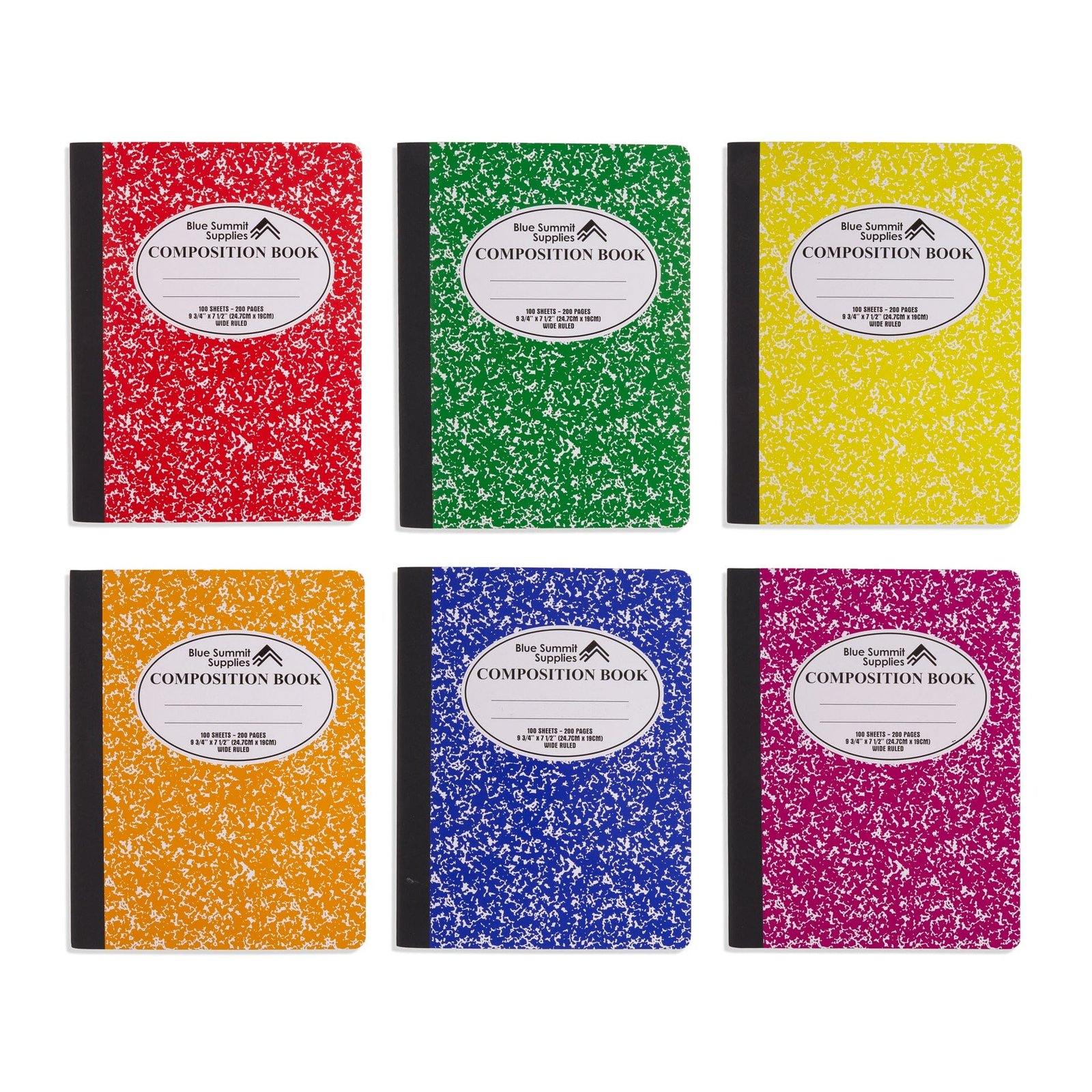Wide Ruled Composition Notebooks, 100ct, Assorted Colors, Carton, 48 Pack - Image 4