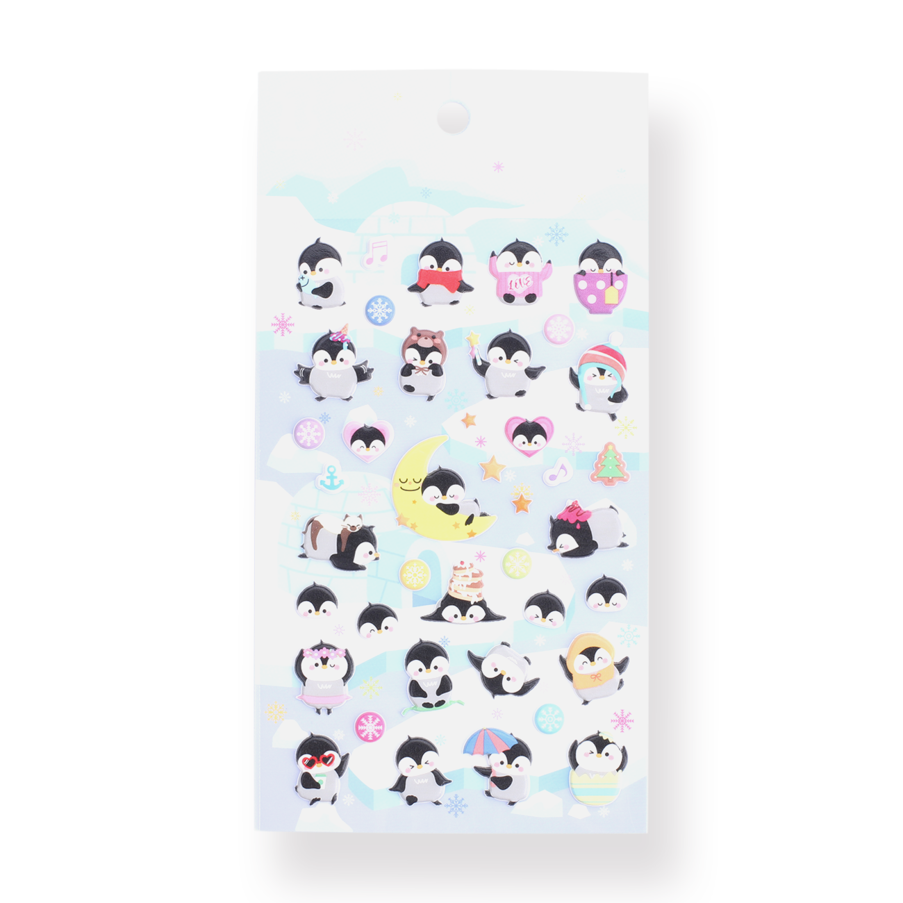 Bonito Snowlake Penguin Stickers