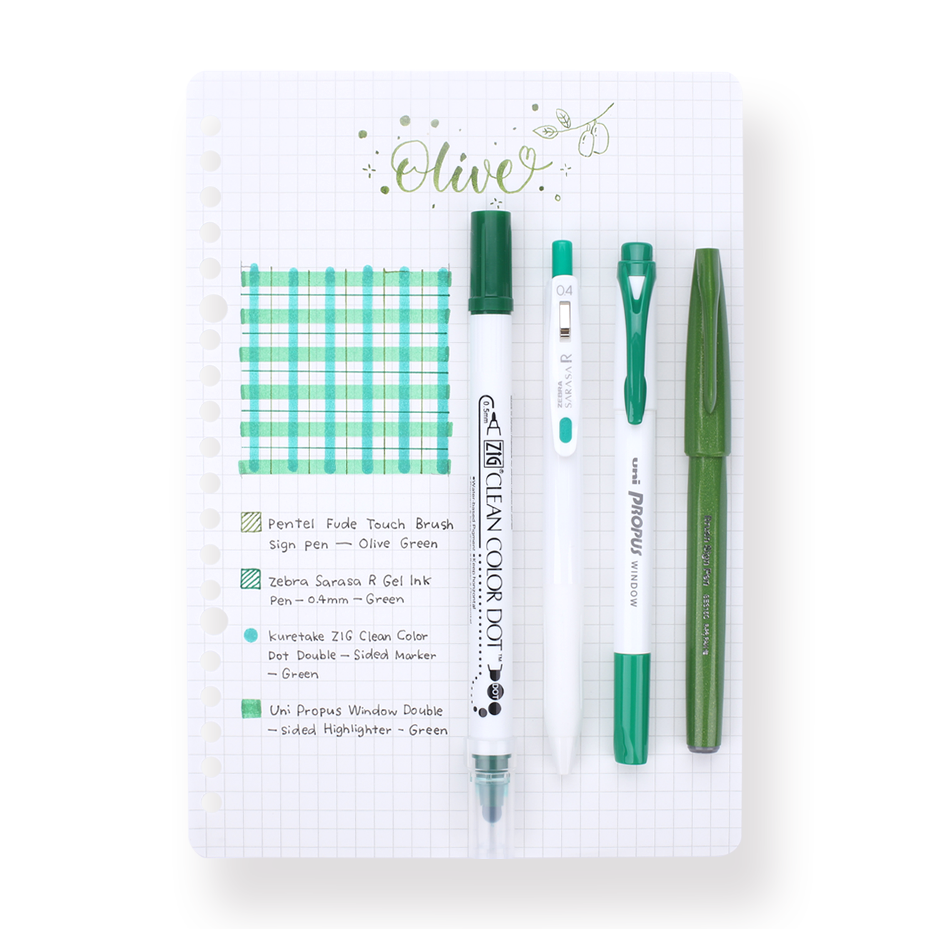 Color Scheme Pen Set - Olive
