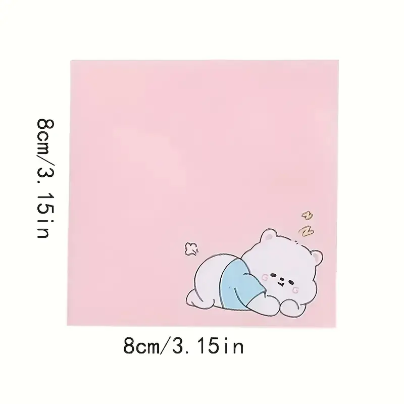 80pcs/set Cute Cartoon Animal Sticky Notes - Image 4