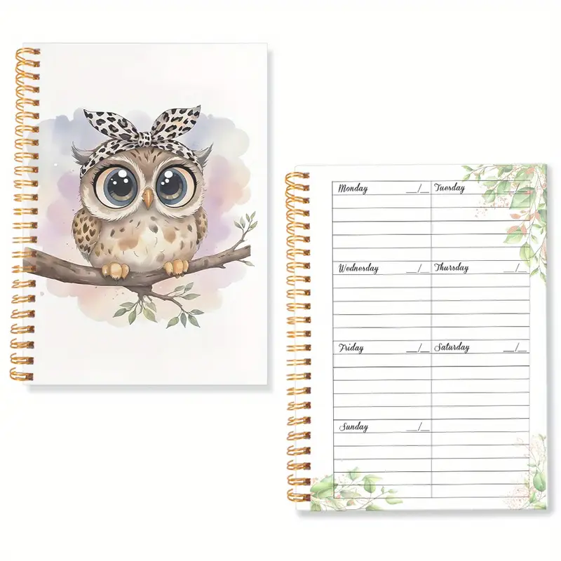 1pc Moe Xiao Qiyun Spiral Weekly Planner Notebook - Image 3